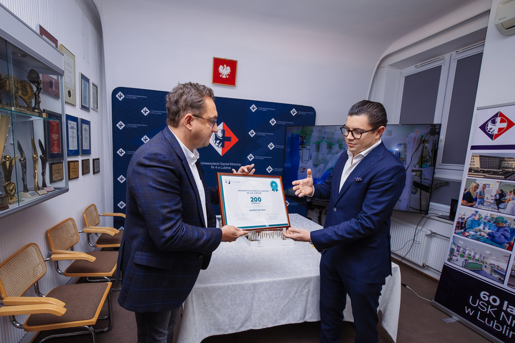 Już 200 operacji wykonanych w asyście robota da Vinci w USK Nr 4 w Lublinie