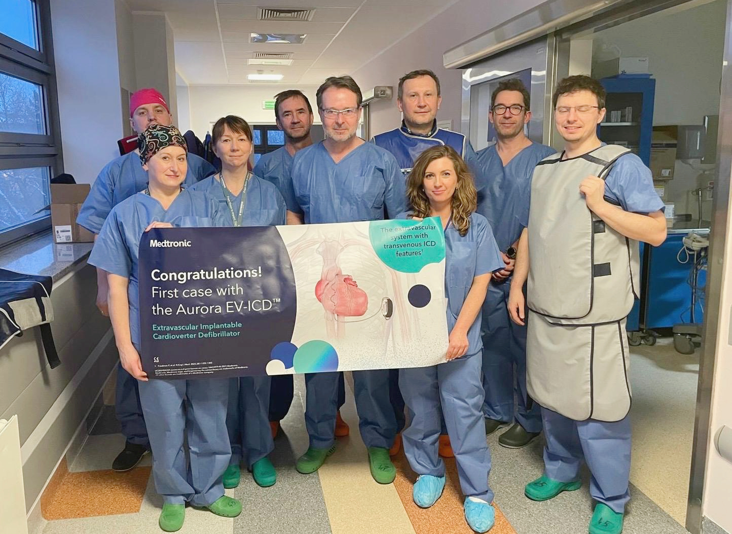 Pierwszy zabieg implantacji pozanaczyniowego kardiowertera-defibrylatora (EV-ICD) w UCKiK USK Nr 4 w Lublinie