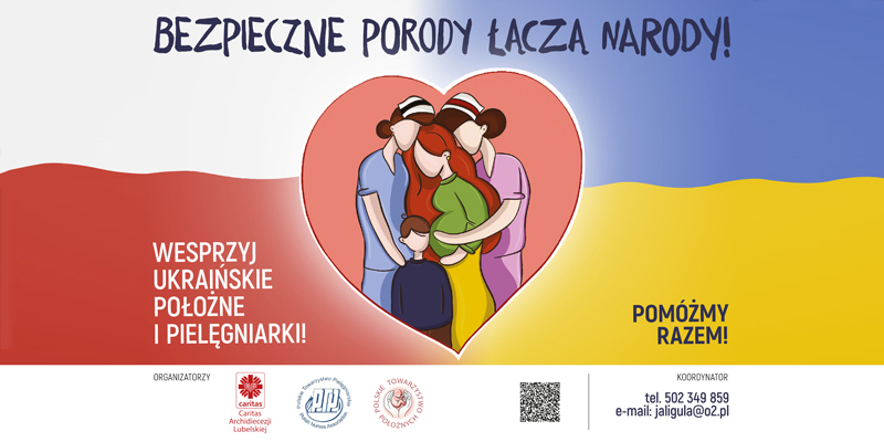 Plakat akcji "Bezpieczne porody łączą narody!"