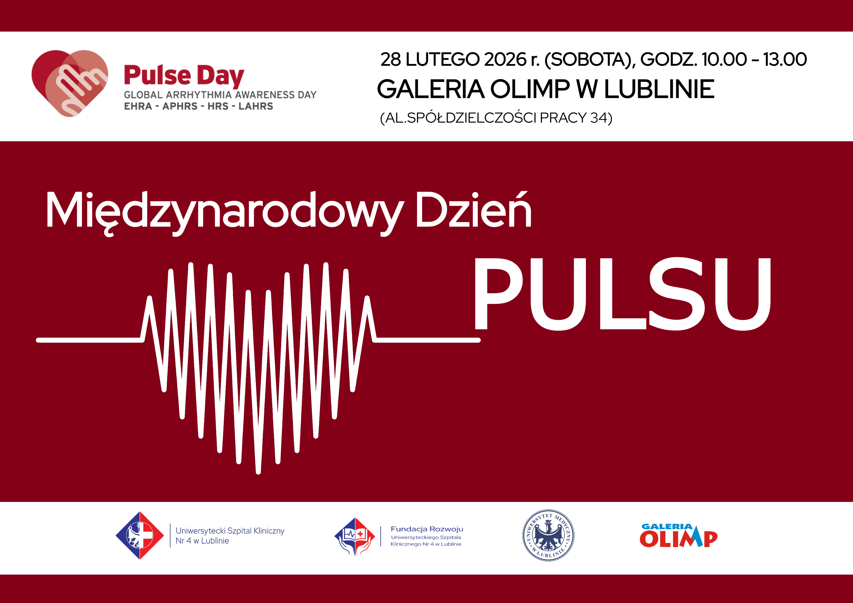 Zapraszamy na Międzynarodowy Dzień Pulsu w Galerii Olimp. To okazja, by zadbać o swoje serce
