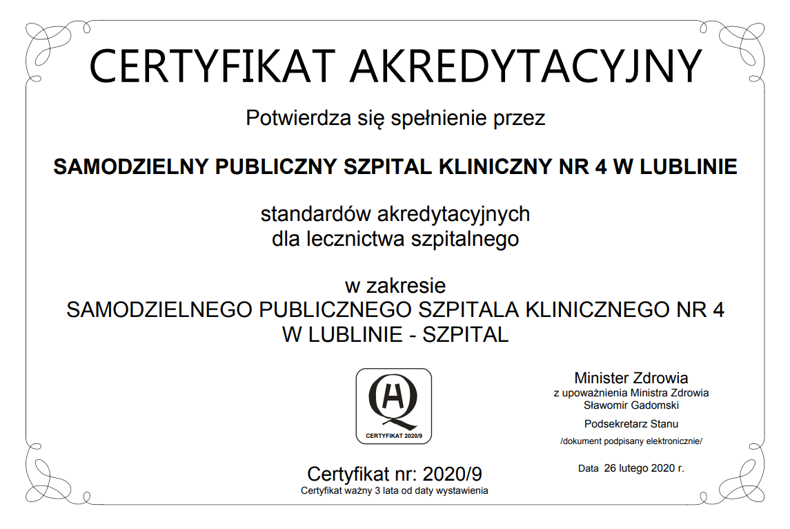 certyfikat archiwum