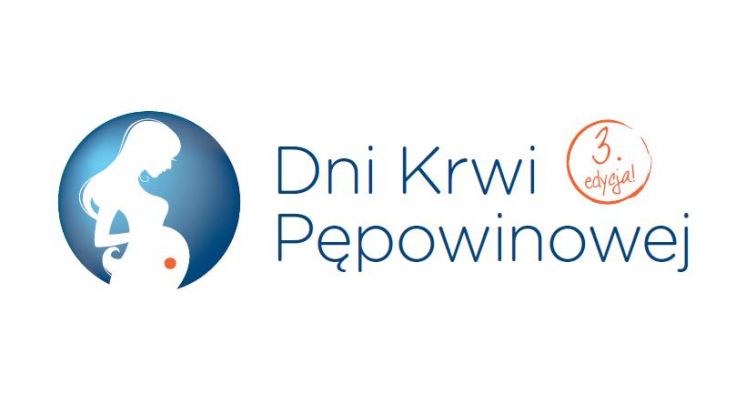 Logo kampanii. Rysunek sylwetki kobiety w ciąży z napisem: Dni Krwi Pępowinowej, 3. edycja.