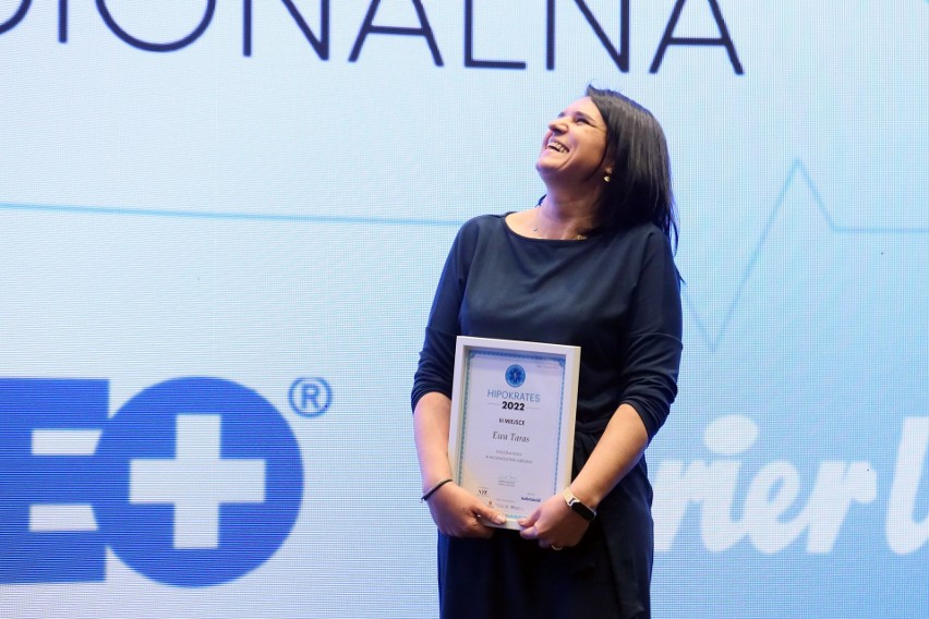 Ewa Taras tuż po odebraniu nagrody